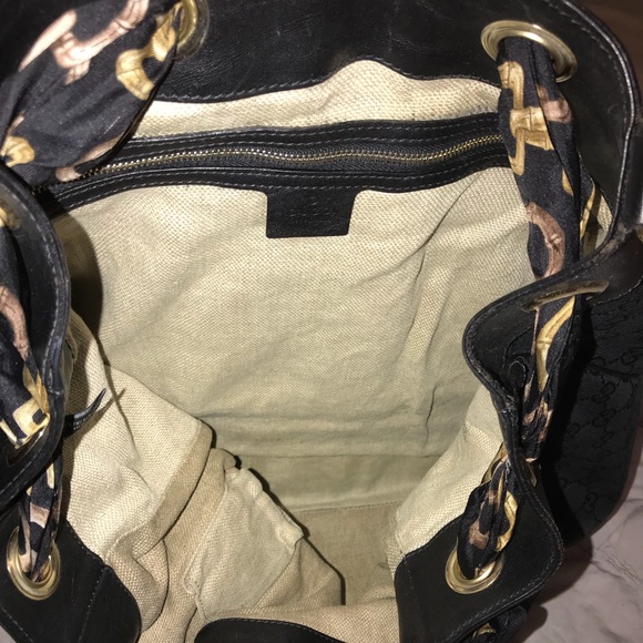 Gucci Positano Black GG Canvas Shoulder Bag - Picture 7 of 12